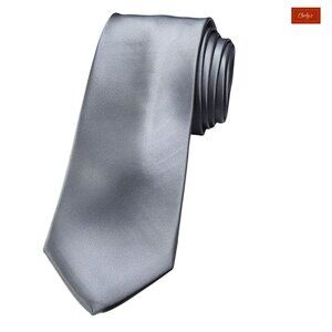 Perry Ellis Portafolio Silver Tie 59" Long 3.5" Wide 100% Polyester(ID154)